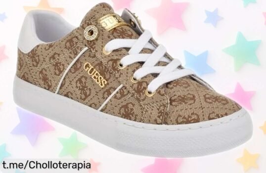 Zapatillas Guess marrón medio con tacón a precio rebajado, un ofertón que hará que luces espectacular ¡no te quedes sin las tuyas, corre antes de que vuelen!