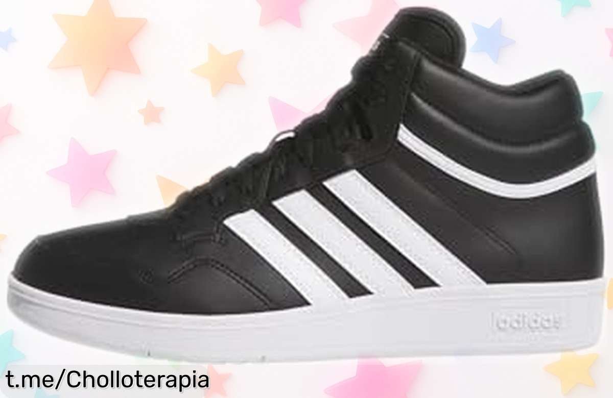 Zapatillas adidas Hoops 4.0 Mid en negro, precio rebajado que no vas a poder creer ¡Corre que vuelan y siente la confianza en cada paso!