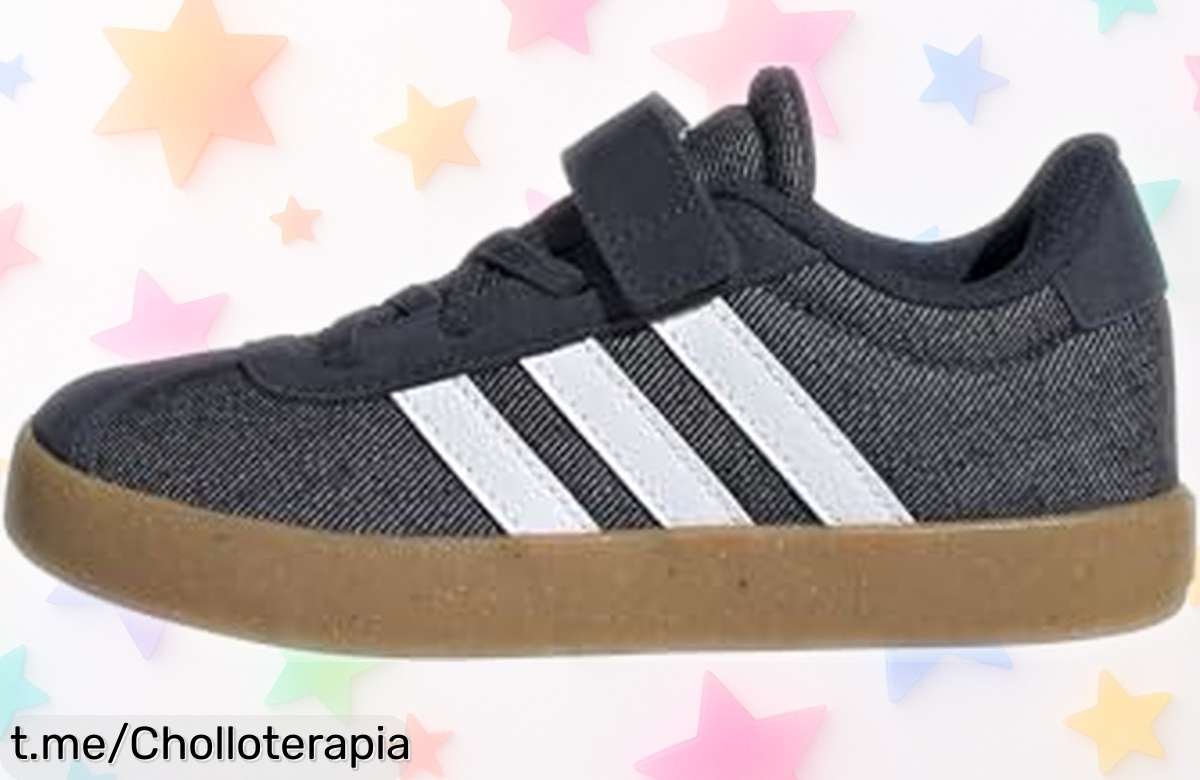 Zapatillas adidas VL Court para niños, diseño a prueba de juegos y suela resistente ¡Super chollo exclusivo por tiempo limitado que no te puedes perder!