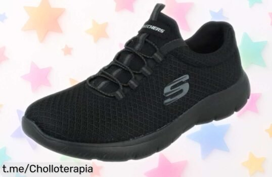Zapatillas mujer Skechers Summits en negro/blanco a precio de ganga, corre que vuelan y siente la diferencia antes de que se agoten.