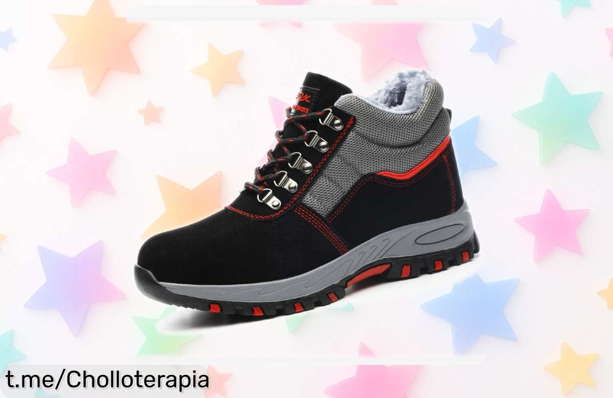 Zapatos de seguridad para hombres con punta de acero, rebajados a un precio loco: ¡pisa fuerte y sin miedo al frío! Hazte con los tuyos antes de que se acaben.