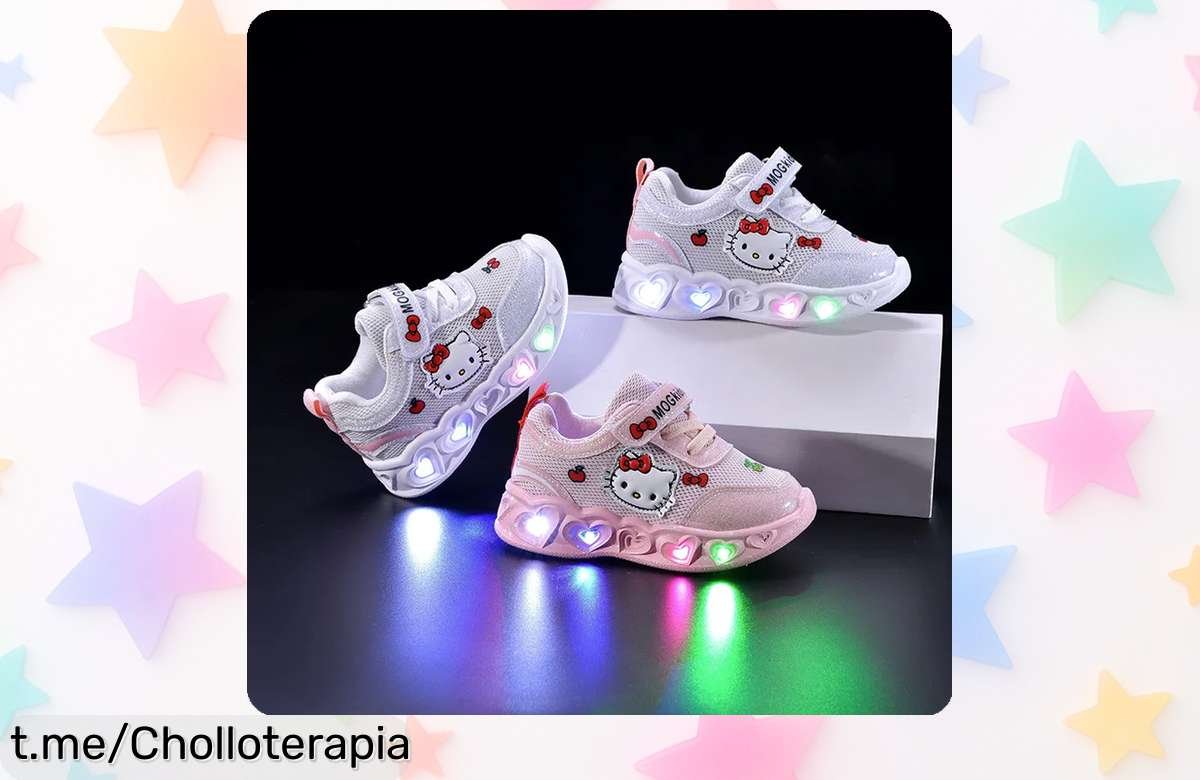 Zapatos deportivos con luz LED para niños, super chollo que vuela rápido y hará brillar la sonrisa de tus peques. ¡No te los pierdas!