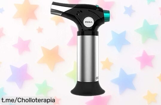 Potente soplete de cocina regulable con llama hasta 1300ºC, ¡ofertón increíble y kit completo incluido! Enciende la pasión en tus recetas antes que se acabe esta oportunidad única.