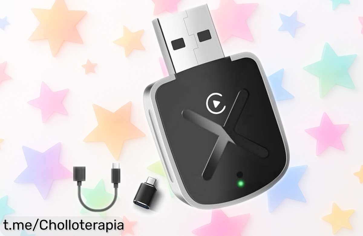 Adaptador Carplay inalámbrico para coches desde 2016: olvídate de los cables y controla todo con Siri, ¡chollo increíble a precio rebajado por tiempo limitado que hará tus viajes más rápidos!