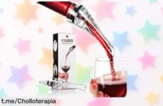 Aireador de vino Vinabon con boquilla antigoteo, ¡sabor suave y burbujas perfectas! Precio rebajado por tiempo limitado, no te quedes sin disfrutar cada sorbo.