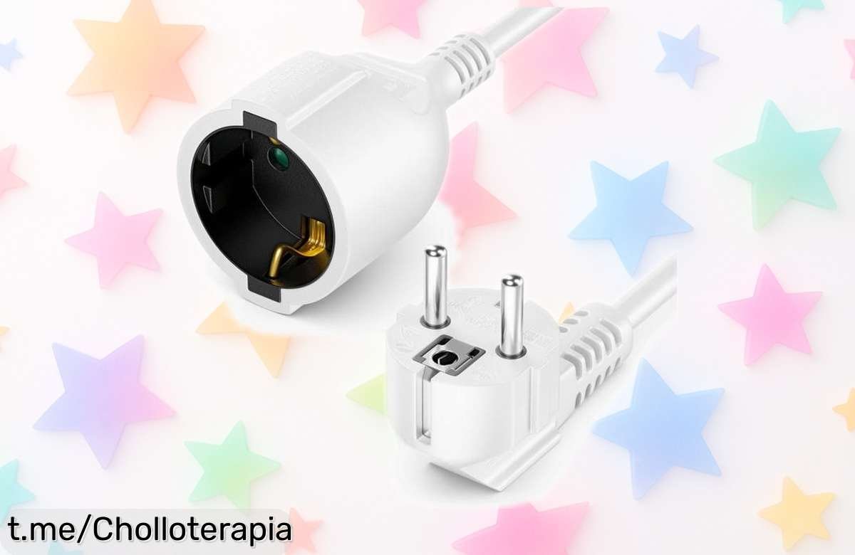 Alargador Schuko de 5 metros con protección infantil a un precio rebajado, ¡aprovecha este super chollo y conecta todo sin preocupaciones antes que se agote!