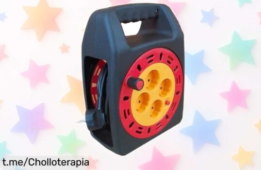 Alargador con enrollador led light de 15 metros y 4 tomas, precio rebajado de locura: ¡ulla la energía a tu lado! Aprovecha este super chollo antes que se agoten y no te quedes sin luz.