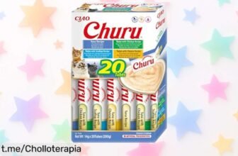 Aperitivos cremosos Inaba Churu de atún para gatos: ¡20 tubos a precio loco que harán feliz a tu peludo! No te quedes sin ellos, ¡aprovéchalo ya antes de que se agoten!