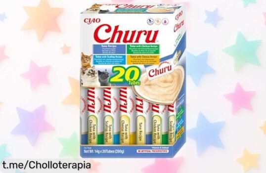 Aperitivos cremosos Inaba Churu de atún para gatos: ¡20 tubos a precio loco que harán feliz a tu peludo! No te quedes sin ellos, ¡aprovéchalo ya antes de que se agoten!