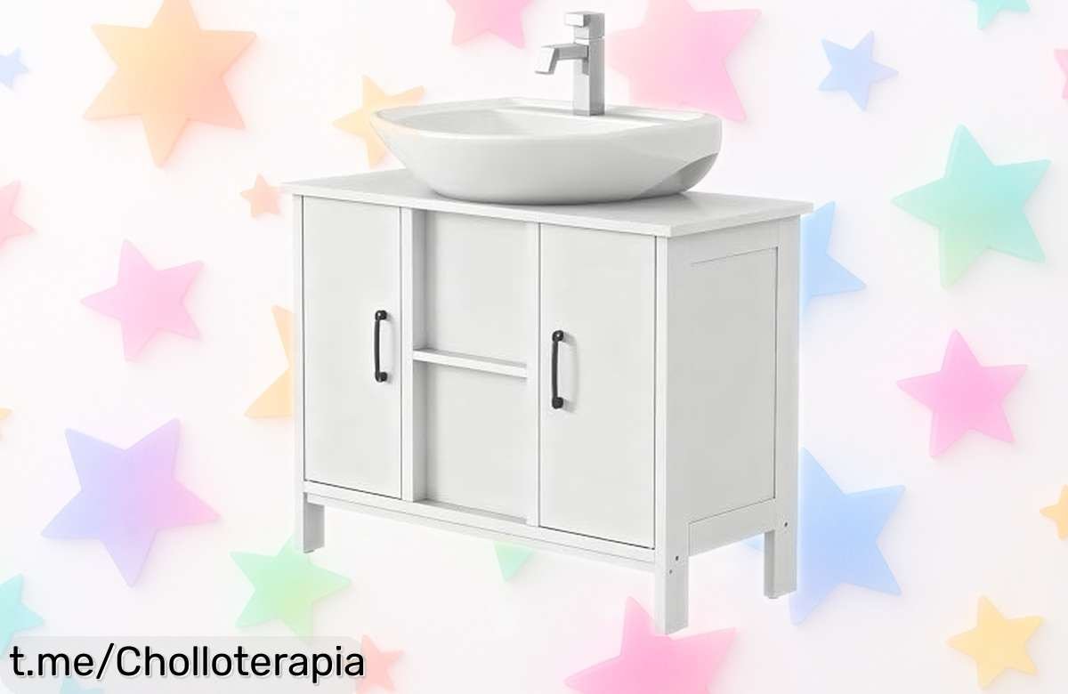 Armario de baño YITAHOME con 2 puertas y estante ajustable, descuento brutal para dar vida a tu espacio ¡Apresúrate, es un super chollo que tu baño necesita ya!