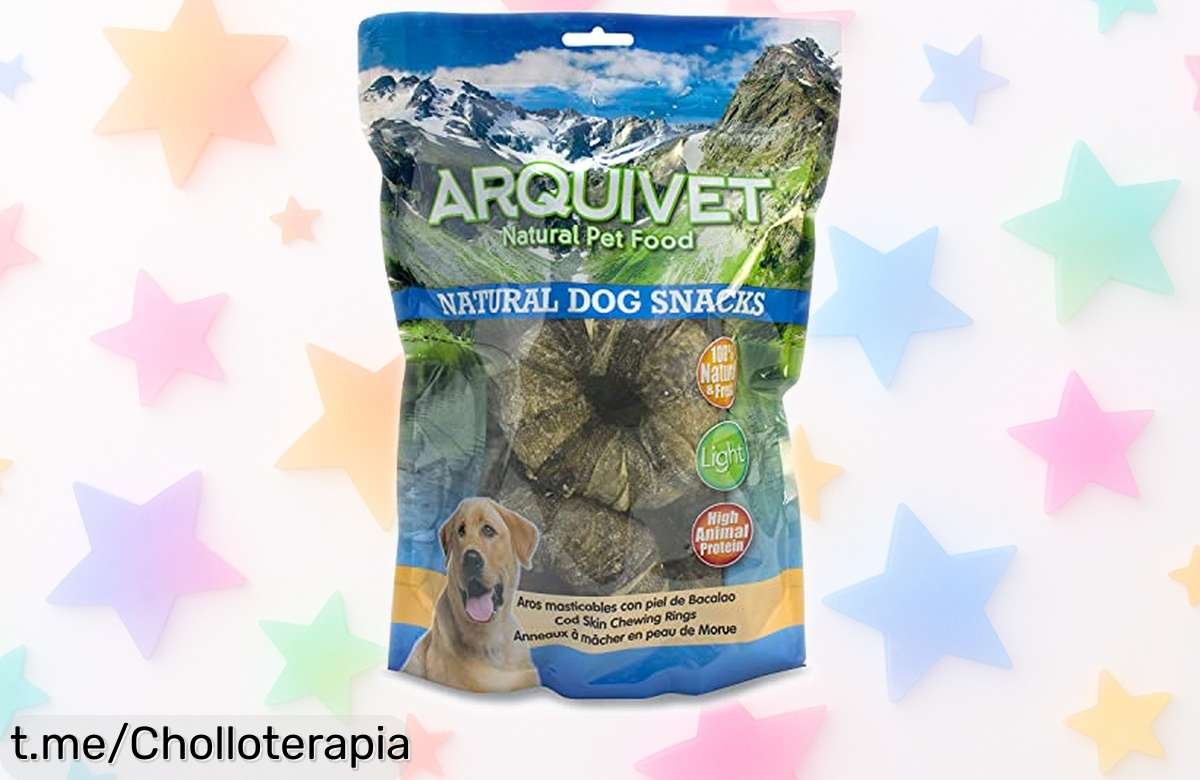 Aros masticables Archivét con bacalao para perros, ¡pack de 6 a precio rebajado! Haz feliz a tu peludo rápidamente y sin culpa, aprovecha esta oferta limitada.