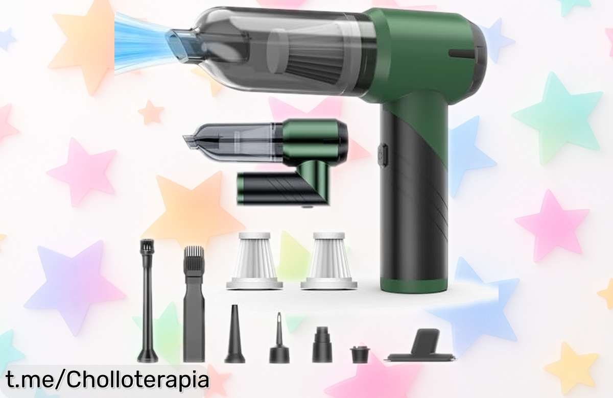 Aspiradora de mano super potente y sin cables para dejar tu casa y coche impecables a un precio rebajado que no podrás creer, ¡date prisa antes de que se acabe este ofertón!