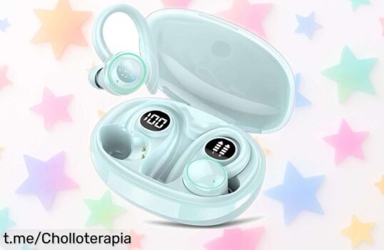 Auriculares inalámbricos deportivos PEFUPEW con gancho a un super chollo, corre y disfruta de tu música sin límites ¡No te quedes sin ellos!