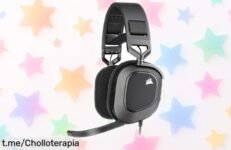 Auriculares para juegos Corsair HS80 RGB con sonido envolvente Dolby 7.1 a precio rebajado, un ofertón que no podrás dejar escapar y hará vibrar tus partidas como nunca antes.
