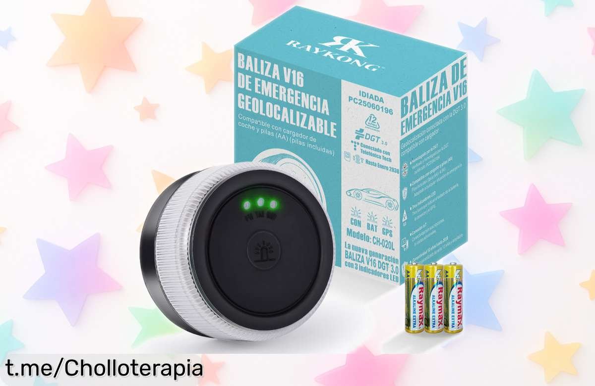 Baliza V16 con geolocalización DGT y GPS a un precio loco, ¡super chollo para tu seguridad! No te quedes sin la tuya, corre que vuelan las unidades.