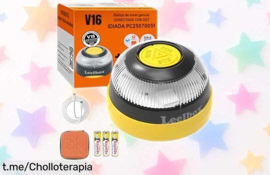 Baliza V16 homologada LULAXIO con geolocalizador, precio rebajado que no puedes dejar escapar; asegura tu coche y conduce tranquilo desde ya.