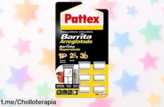 Barrita arreglatodo Pattex que seca en 3 minutos, súper resistente y válida bajo agua a un precio rebajado ¡Aprovecha este ofertón antes que se agote y reparaciones sin estrés!