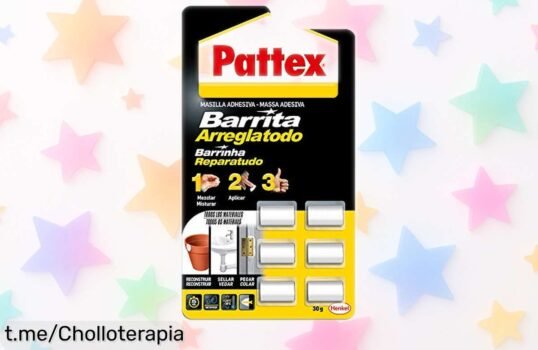 Barrita arreglatodo Pattex que seca en 3 minutos, súper resistente y válida bajo agua a un precio rebajado ¡Aprovecha este ofertón antes que se agote y reparaciones sin estrés!