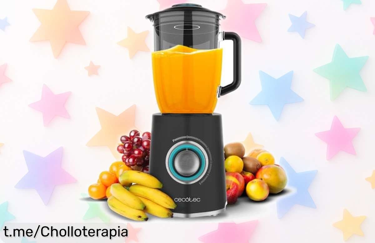 Batidora de vaso potente con cuchillas de titanio negro a un precio rebajado imposible de dejar pasar, transforma tus recetas en segundos y disfruta al máximo ¡Hazte con ella ya!