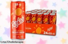 Bebida energética Refeel sabor mango y piña, 100% natural: ¡nuevo precio loco que no vuelve! Energía saludable para tus días. Disfruta del frescor tropical antes de que se agote.