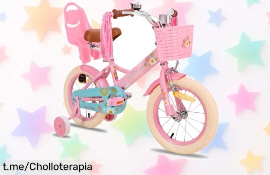 Bicicleta JOYSTAR Little Daisy con serpentinas para niñas de 2 a 7 años, precio rebajado que no se repetirá ¡Haz feliz a tu peque y dale la oportunidad de jugar al aire libre!