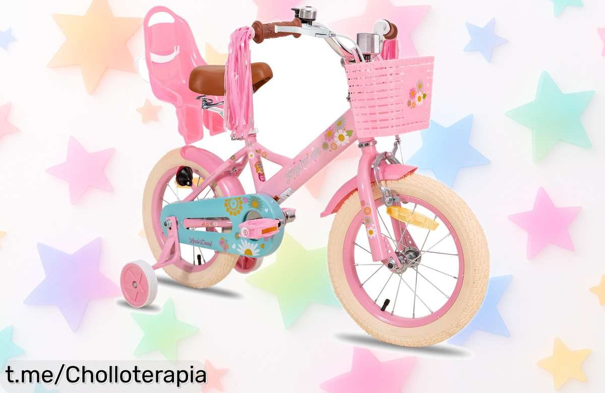 Bicicleta JOYSTAR Little Daisy con serpentinas para niñas de 2 a 7 años, precio rebajado que no se repetirá ¡Haz feliz a tu peque y dale la oportunidad de jugar al aire libre!