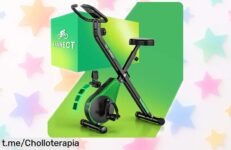 Bicicleta estática plegable con 16 niveles de resistencia y pantalla LCD, un precio rebajado que te hará sonreír. ¡No te quedes sin la tuya, comienza a sentirte mejor ya!