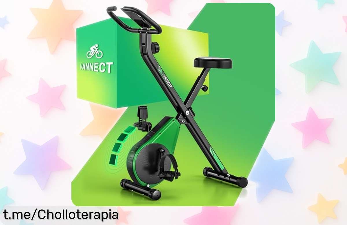 Bicicleta estática plegable con 16 niveles de resistencia y pantalla LCD, un precio rebajado que te hará sonreír. ¡No te quedes sin la tuya, comienza a sentirte mejor ya!
