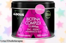 Biotina + zinc y selenio: ¡El super chollo que fortifica tu pelo, uñas fuertes y piel radiante! No dejes pasar esta oportunidad única para embellecerte ya.