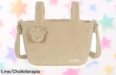Bolsa cruzada teddy paddington beige, ¡super chollo con bolsillo térmico para biberones! Lleva todo lo que necesitas y ahorra a un precio rebajado antes de que se agote.