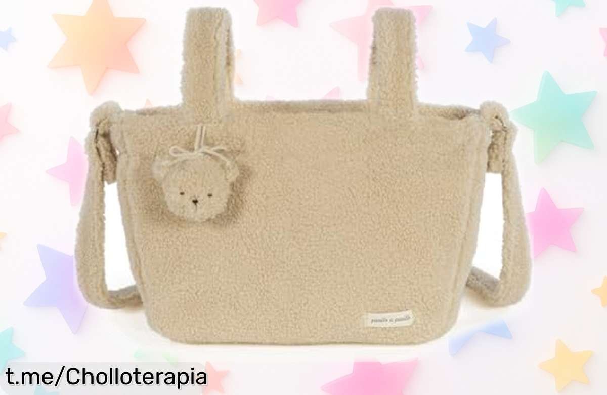 Bolsa cruzada teddy paddington beige, ¡super chollo con bolsillo térmico para biberones! Lleva todo lo que necesitas y ahorra a un precio rebajado antes de que se agote.