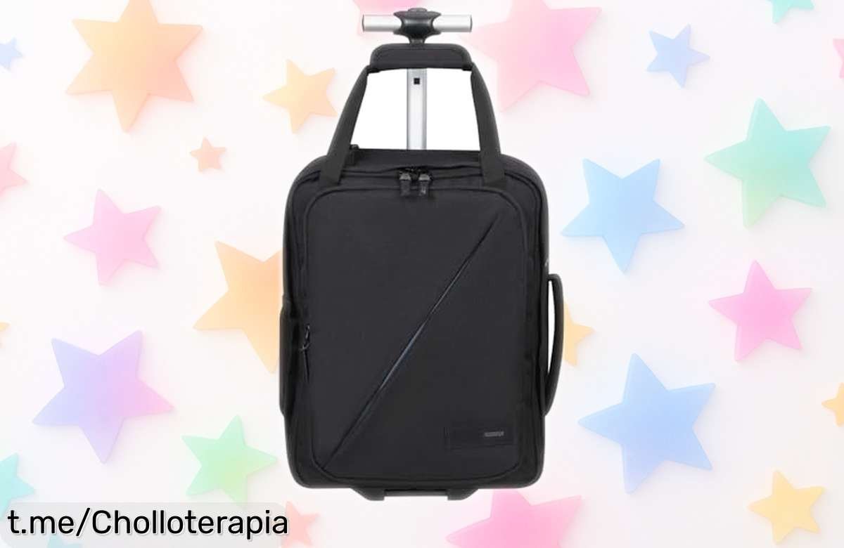 Bolsa de cabina American Tourister con ruedas, rebajada y súper práctica para tus viajes; ¡no te pierdas este ofertón que hará tu vida más fácil!