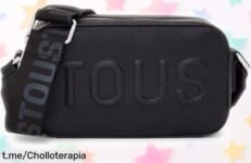 Bolso bandolera Tous en diseño moderno New Negro a precio rebajado, un super chollo para lucir único ¡No te quedes sin el tuyo o lamentarás perderlo!