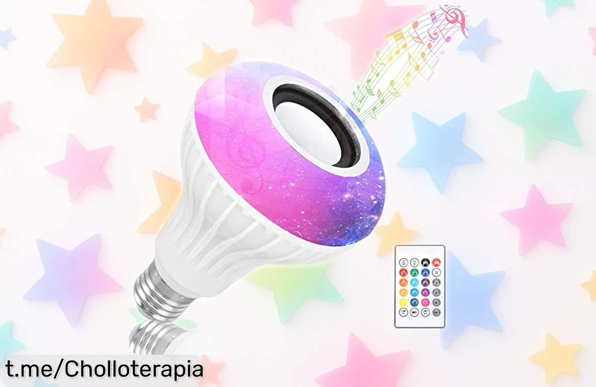 Bombilla LED de música Topiky: ilumina tus fiestas con colores vibrantes y sonido increíble, ¡snag un super chollo y empieza a disfrutar ahora mismo!