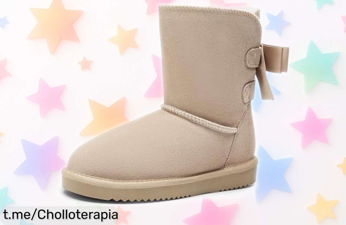 Botas de nieve DREAM PAIRS con lazo chic y suela antideslizante a precio rebajado, ¡una oportunidad increíble que te hará disfrutar del invierno sin miedo!