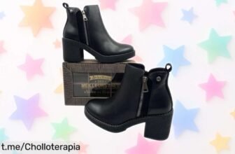 Botines de moda con tacón y cremallera lateral a un precio rebajado; siente cada paso lleno de estilo y aprovecha esta oportunidad única antes que se agoten.