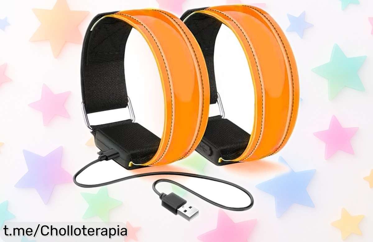 Brazalete LED recargable para correr seguro de noche, ahora a precio loco: ligero y brillante, ¡cuyido que te ilumina la vida! No dejes pasar esta oferta limitada ya mismo.