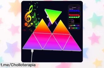 Brillantes paneles LED triangulares RGB con app y música para darle vida a tu hogar; corre, ¡la oferta es tan única que no se repite!