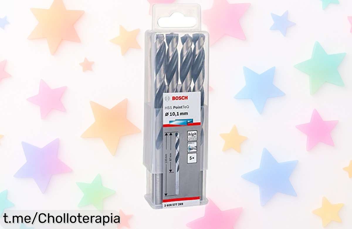 Brocas para metal Bosch: ¡Pack de 5 con técnica PointTeQ a un precio rebajado que volará! No pierdas la oportunidad de hacer tu trabajo fácil y rápido.