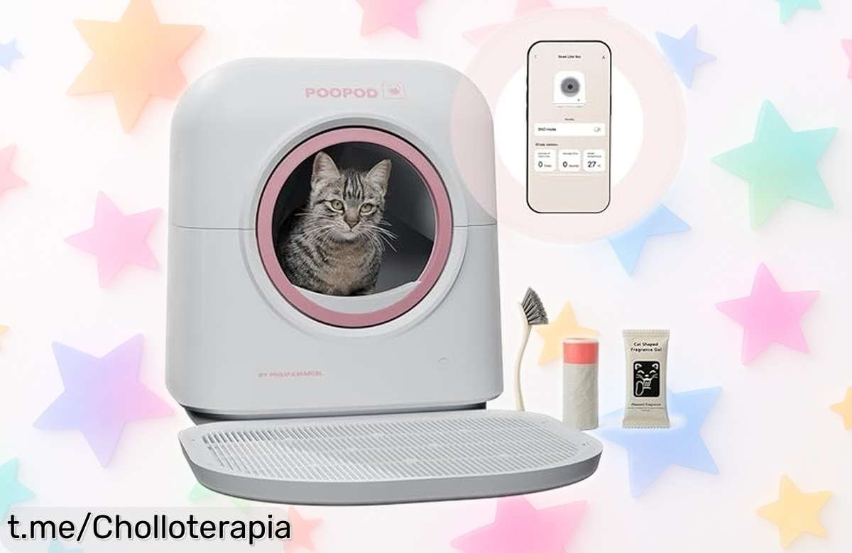 Caché de gato autolimpiante Poopod con APP y sensor a precio rebajado, limpieza sin olores ni esfuerzo ¡Corre por este ofertón que hará feliz a tu felino y te quitará preocupaciones!