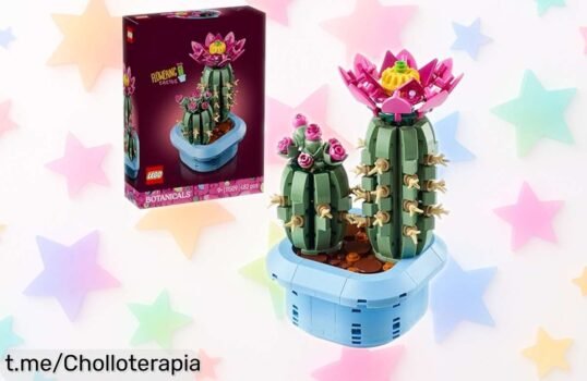 Cactus de LEGO con flores y maceta incluida, ¡gran descuento en este super chollo! Ideal para peques creativos. Dale vida a cualquier habitación, cómpralo ya antes de que se agote.