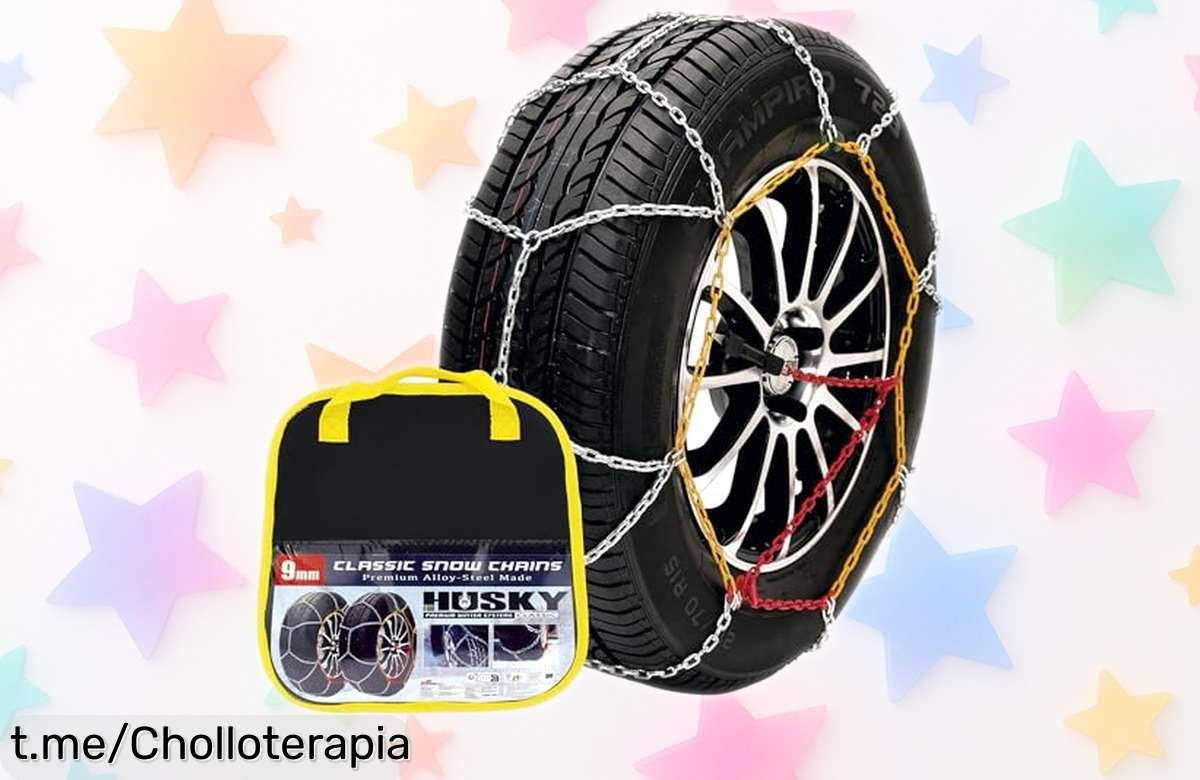 Cadenas de nieve Husky Advance 9 mm súper resistentes a un precio rebajado espectacular, disfruta tus aventuras sin miedo al resbalón y vive cada momento ¡no te lo pierdas!