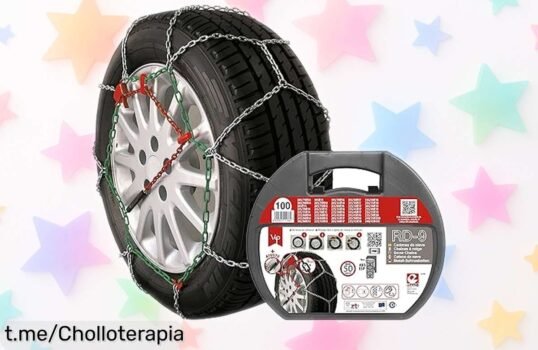 Cadenas de nieve metálicas RD9 con cierre ultra seguro y fácil reparación: ¡ofertón rebajado solo para los que buscan seguridad en carretera, no esperes más!