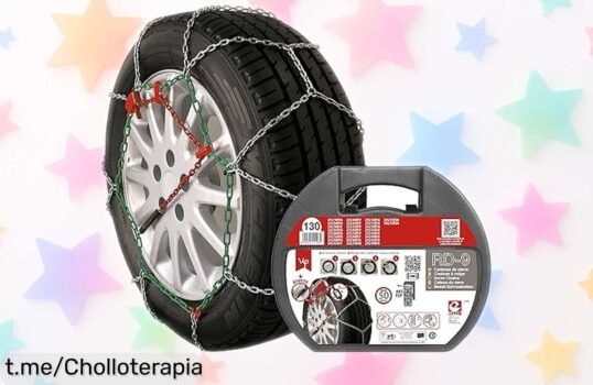 Cadenas de nieve metálicas RD9 con kit completo que te da seguridad y facilidad, ¡no pierdas esta oportunidad única antes de que se agote!