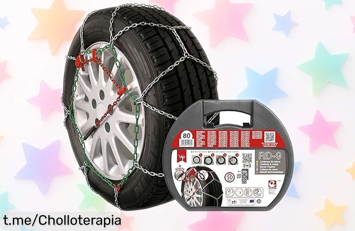 Cadenas de nieve metálicas RD9 mm talla 80, ¡el super chollo que necesitas para no quedarte tirado! Kit completo ahora a precio rebajado, aprovecha antes de que se agote esta oportunidad única.