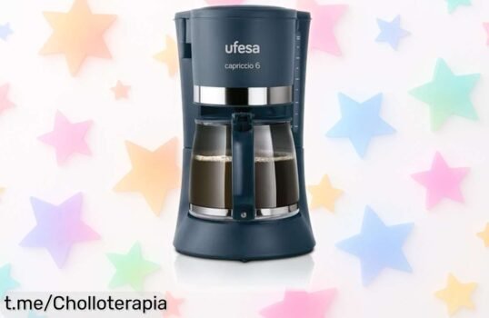 Cafetera de goteo Ufesa Capriccio para 6 tazas: ¡ofertón con precio rebajado que volará rápido! Disfruta del café perfecto al alcance de un botón y no te la pierdas.