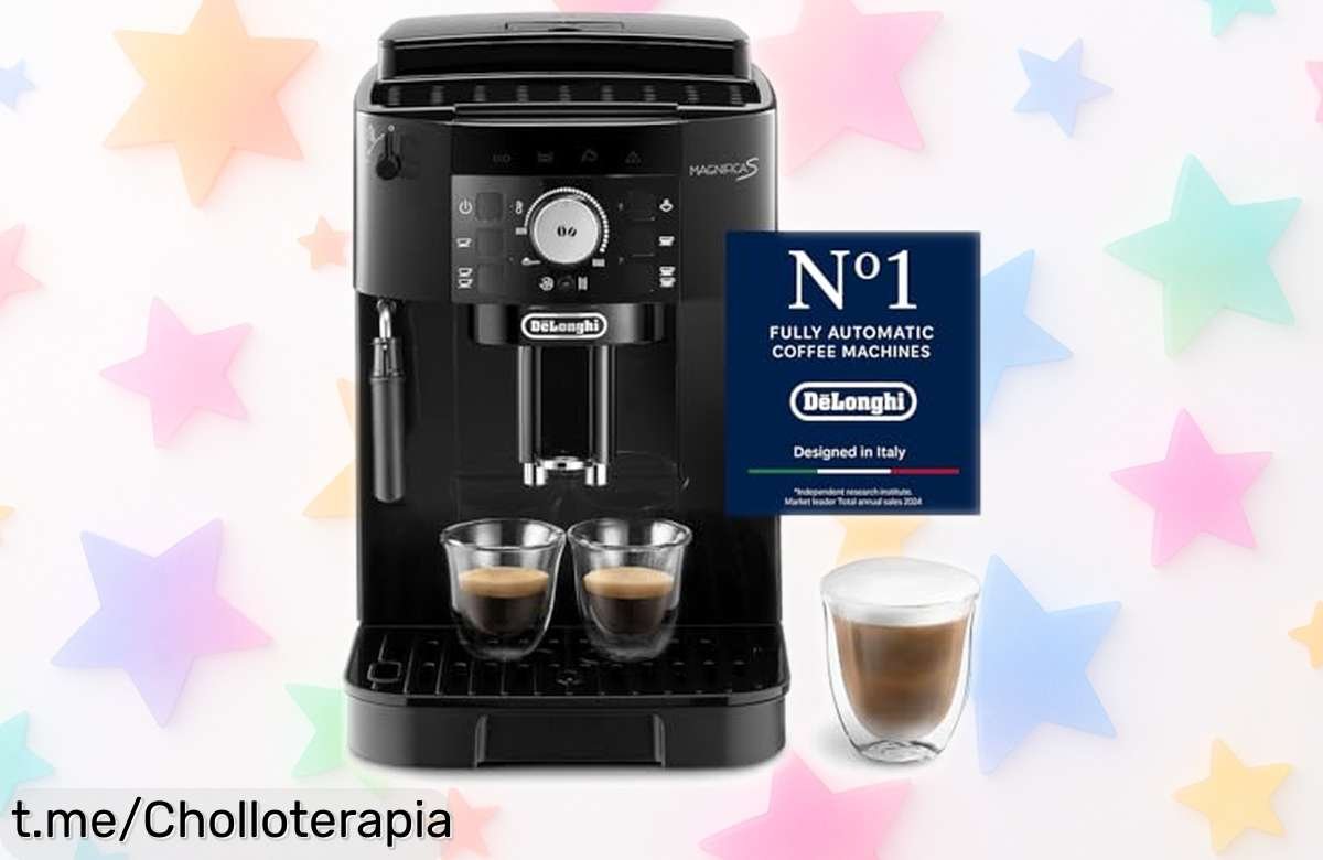 Cafetera superautomática De’Longhi Magnifica S con molinillo y espumador, ¡super chollo a precio rebajado! Despierta tus mañanas con cada sorbo delicioso, no dejes pasar esta oportunidad.