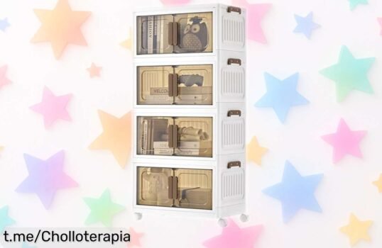 Cajonera de plástico con ruedas y 4 niveles, perfecta para tu hogar; ¡ofertón temporal que te ayudará a tener todo en orden! No dejes escapar esta oportunidad y organiza ya tu espacio.