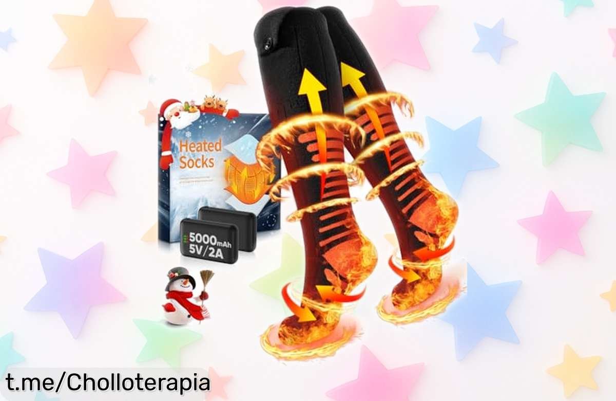 Calcetines calefactables super cómodos con 12 horas de calidez ¡Y a un precio rebajado que se irá volando! Siente el calor en cada paso, no te quedes sin ellos.
