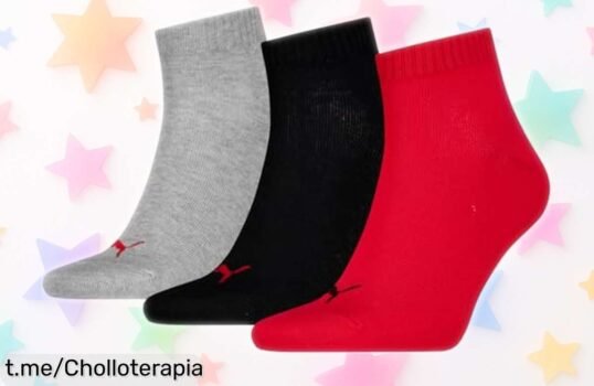 Calcetines unisex Puma ligerísimos con soporte y ventilación, rebajados por tiempo limitado ¡No te pierdas este super chollo para sentirte imparable en cada paso!